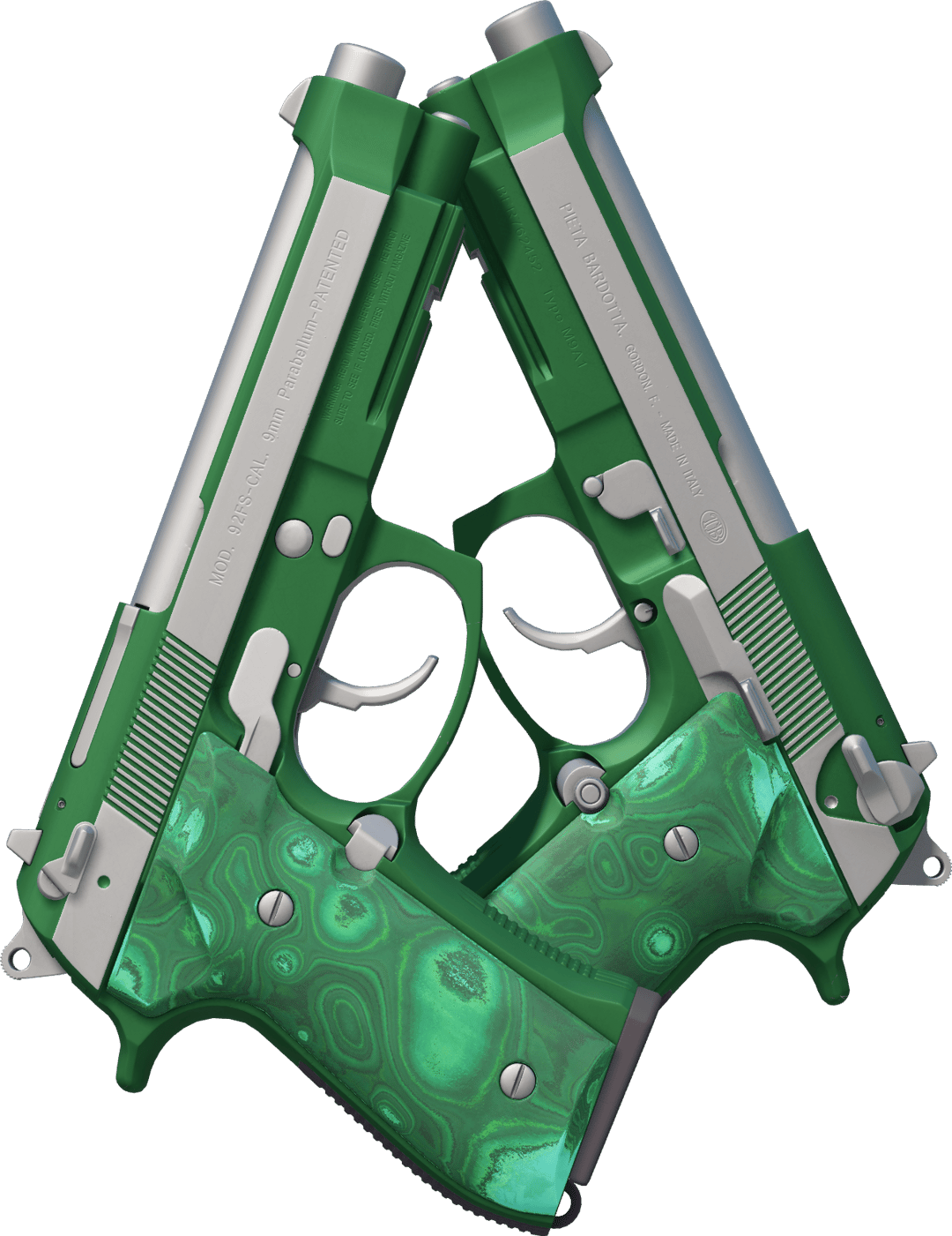 Dual Berettas | Polished Malachite (Factory New)