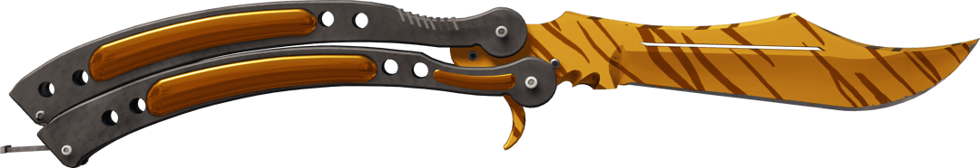 Butterflymesser (★) | Tigerzahn (Fabrikneu)