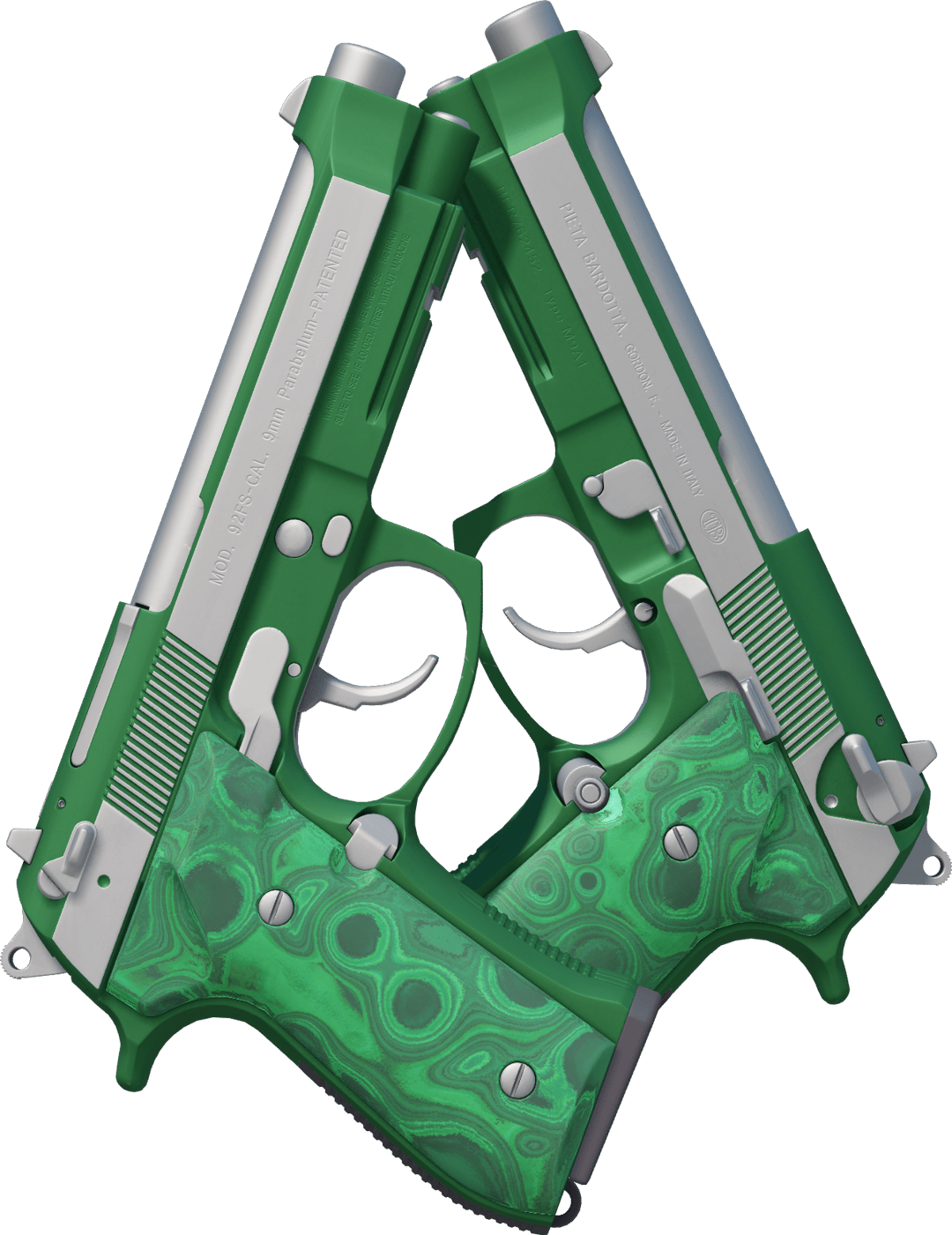 Dual Berettas | Polished Malachite (Factory New)