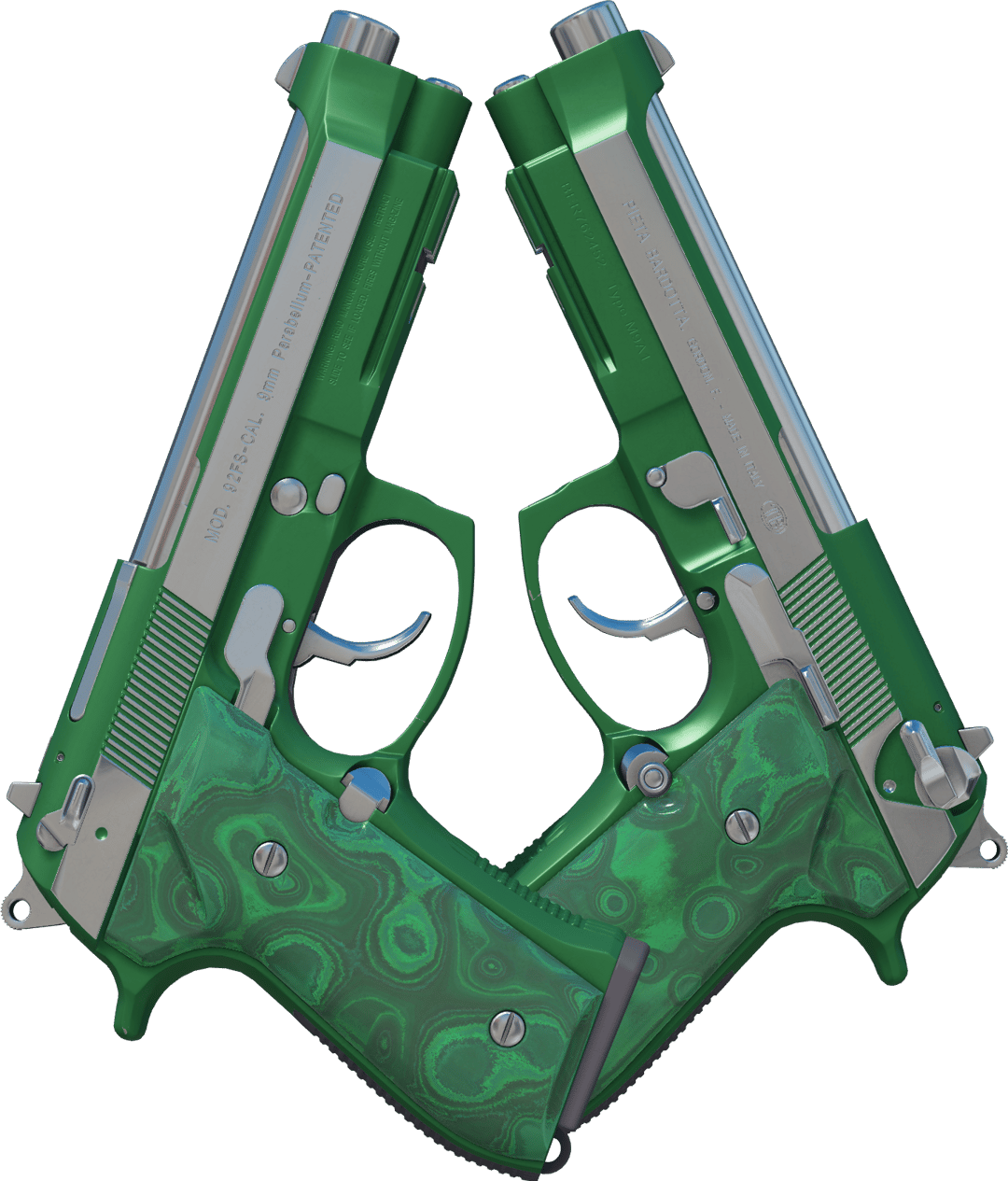 Dual Berettas | Polished Malachite (Factory New)
