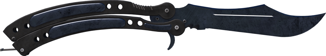 Butterflymesser (★) | Blauer Stahl (Einsatzerprobt)