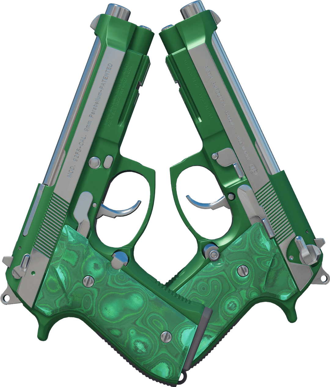 Akimbo-Berettas | Polished Malachite (Fabrikneu)