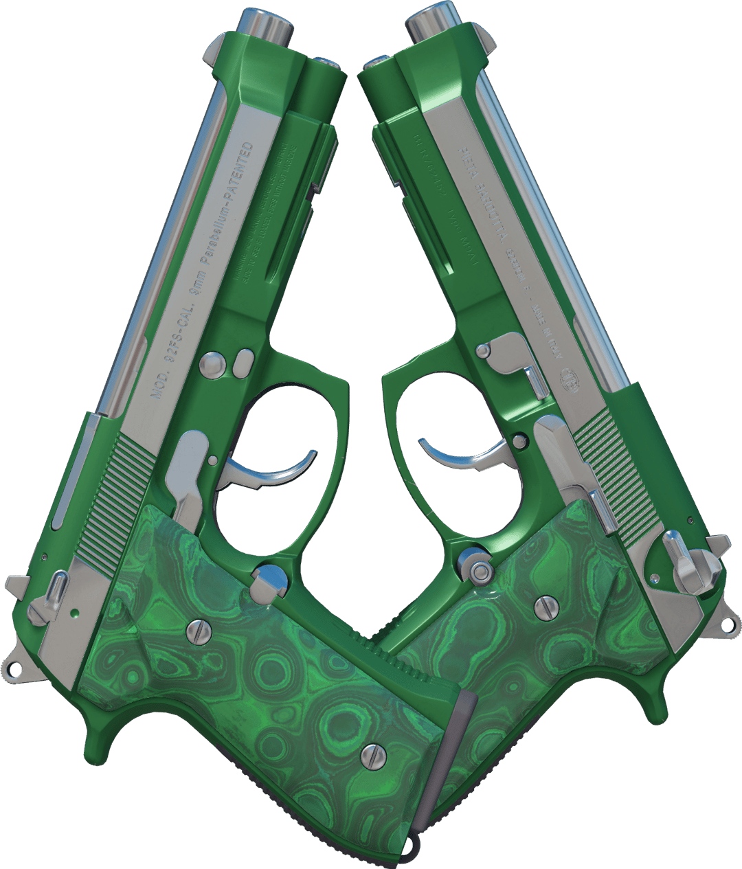 Dual Berettas | Polished Malachite (Factory New)