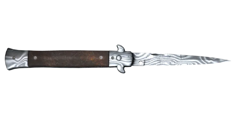 Stiletto-Knife-Damascus-Steel