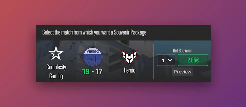How to redeem Souvenir Package CS2.