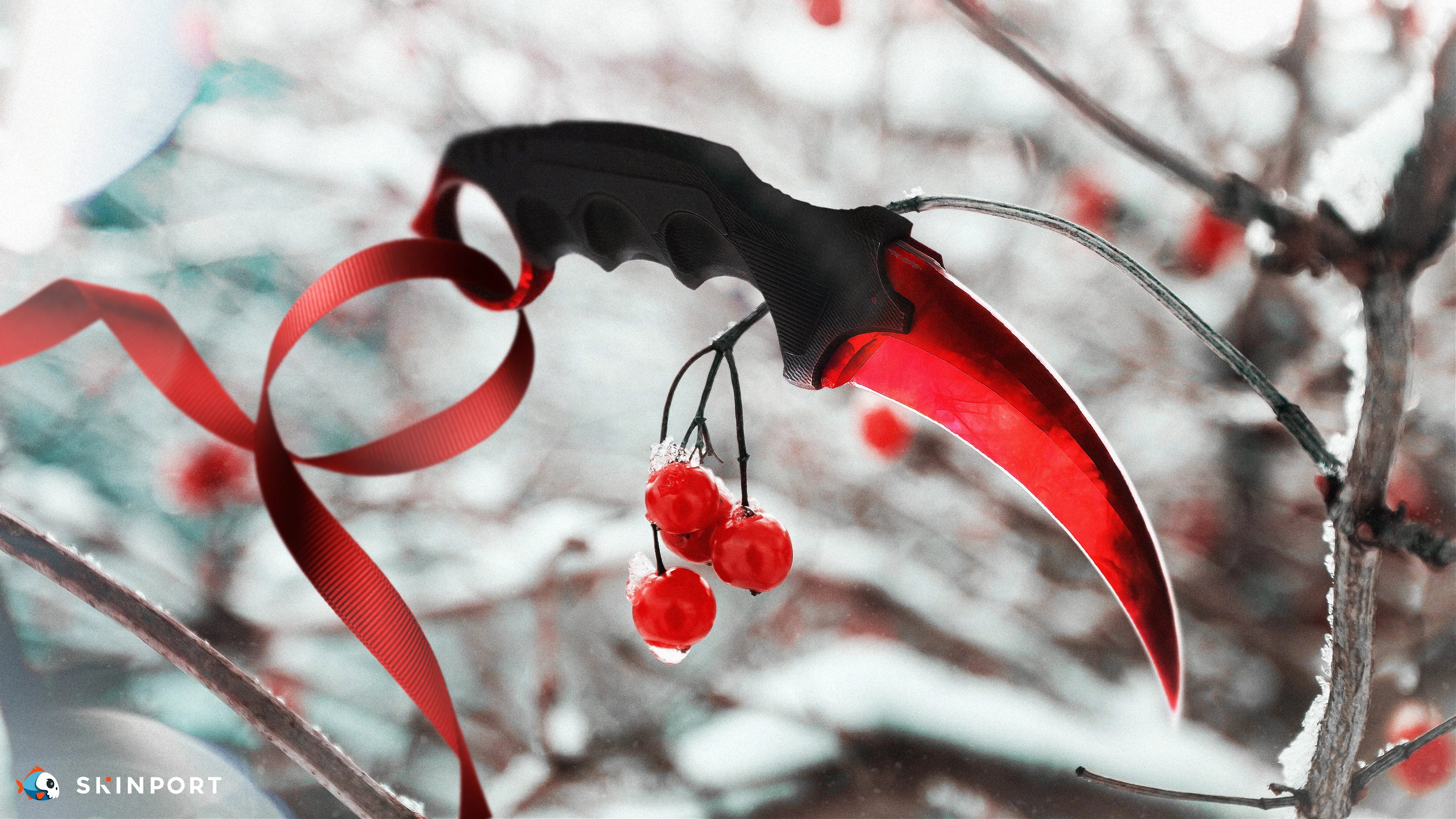 CS:GO Wallpaper - Karambit | Doppler (Ruby)