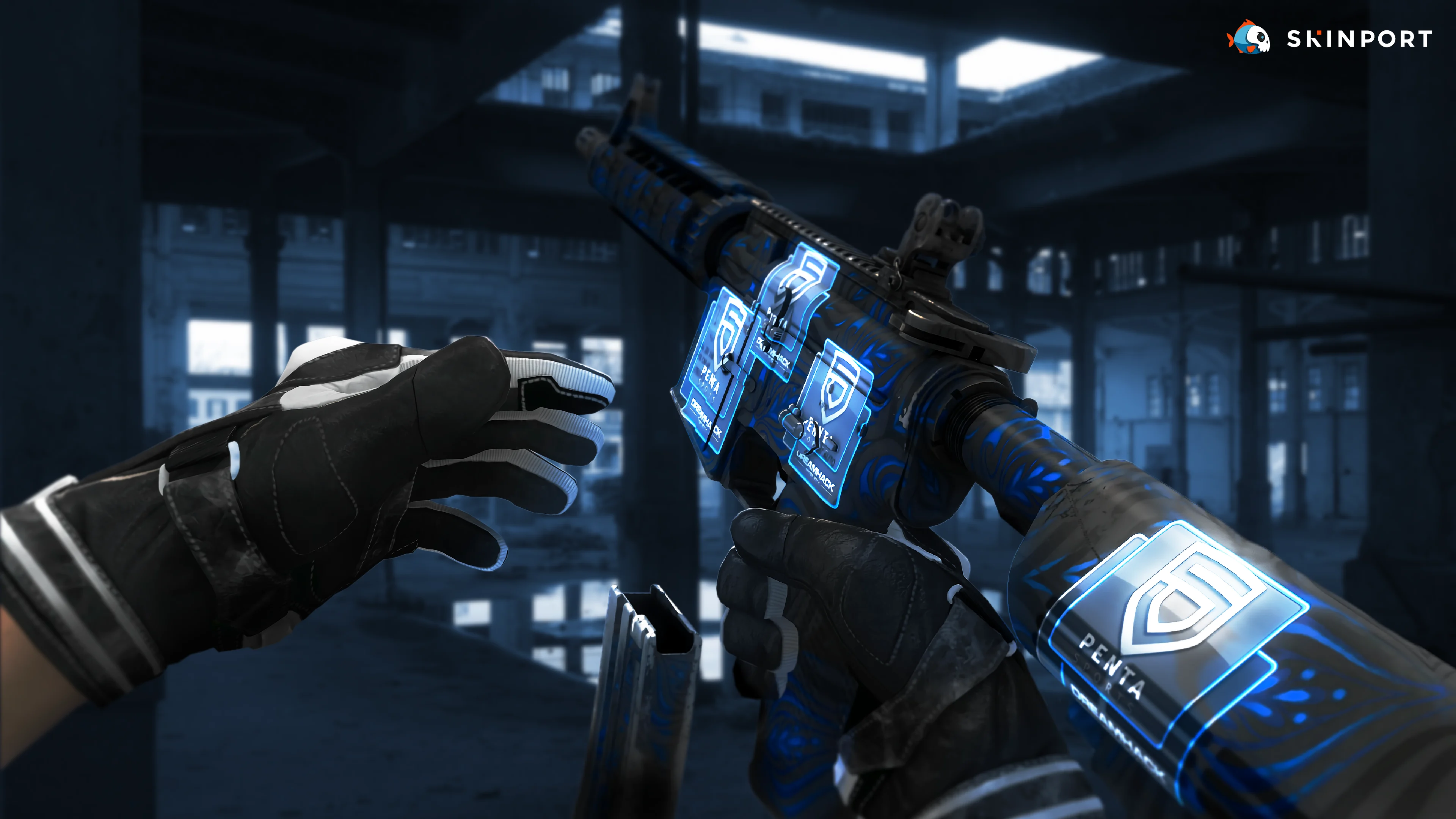 CS:GO Wallpaper - M4A4 | Dark Blossom (Penta Sports)