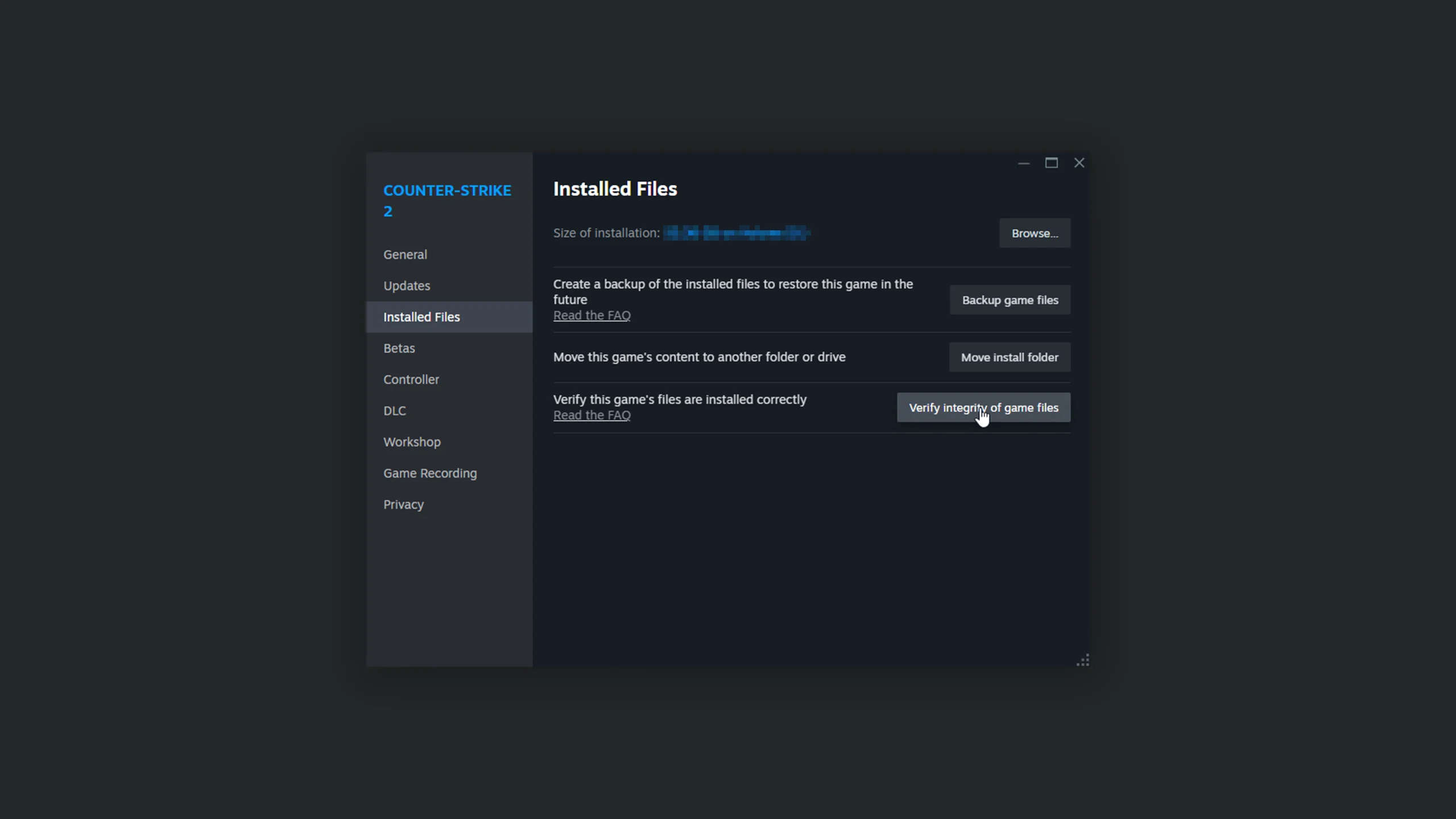Game Files Integrity