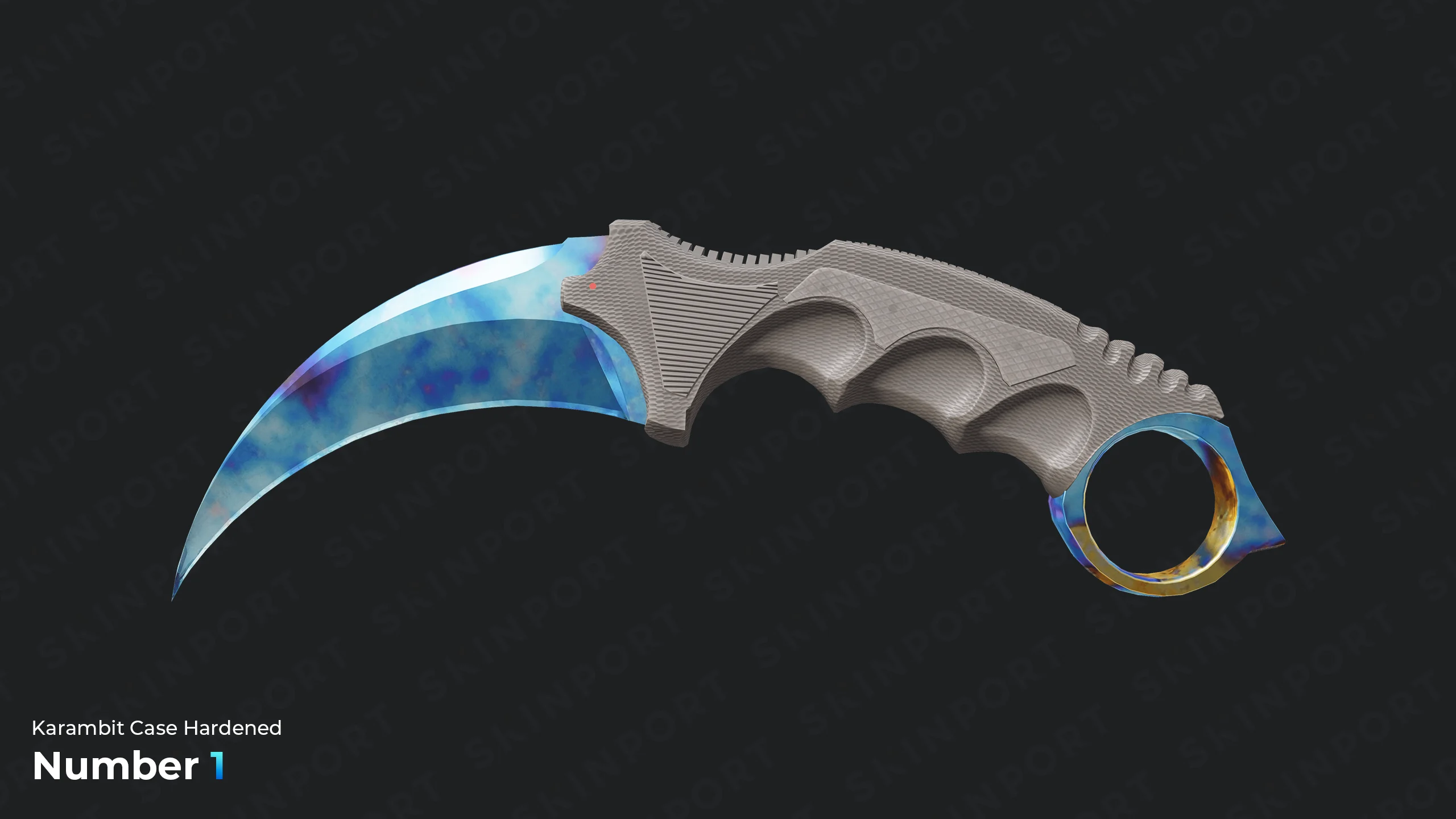 Number 1 karambit blue gem