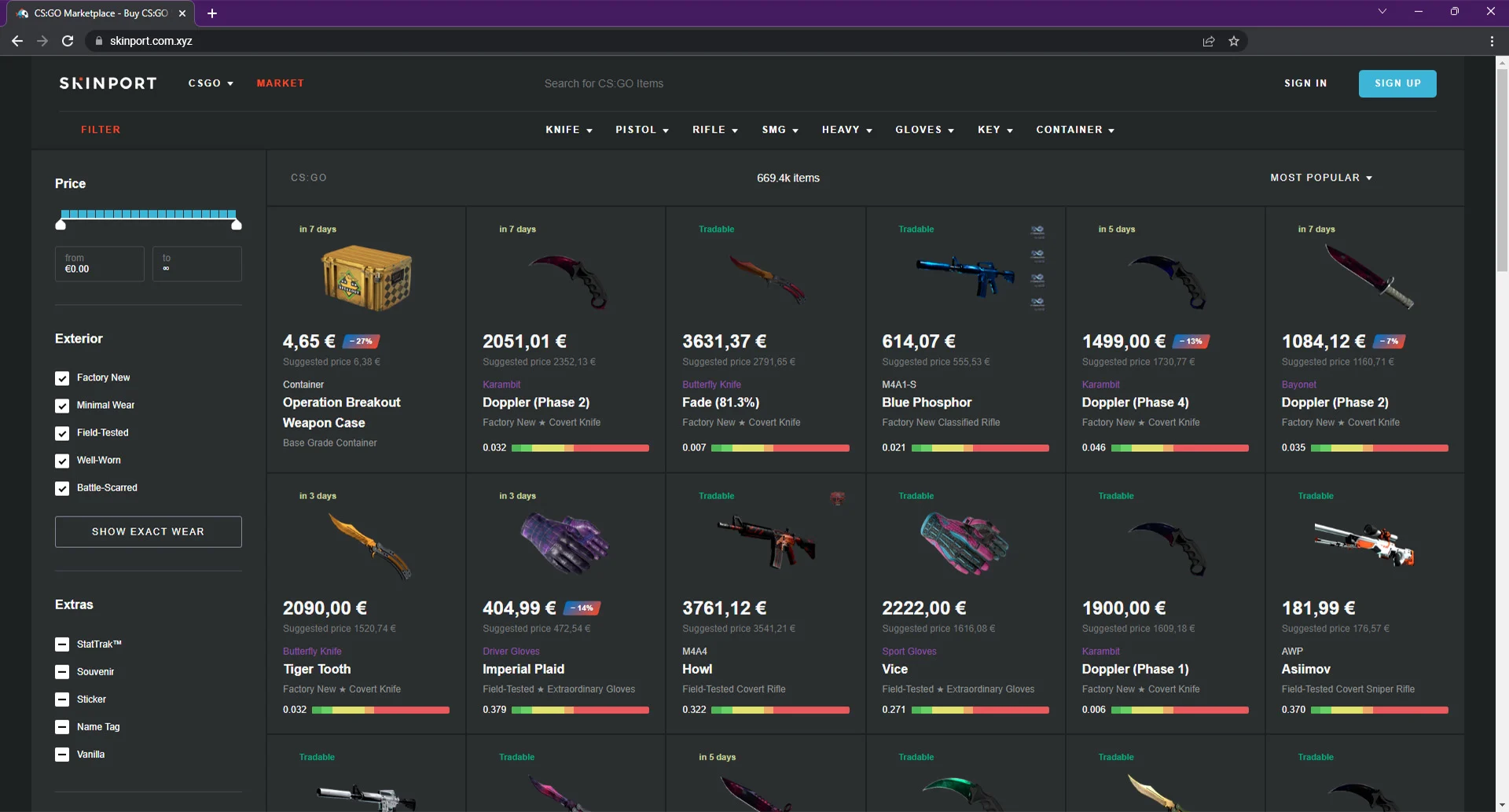 Fake Skinport