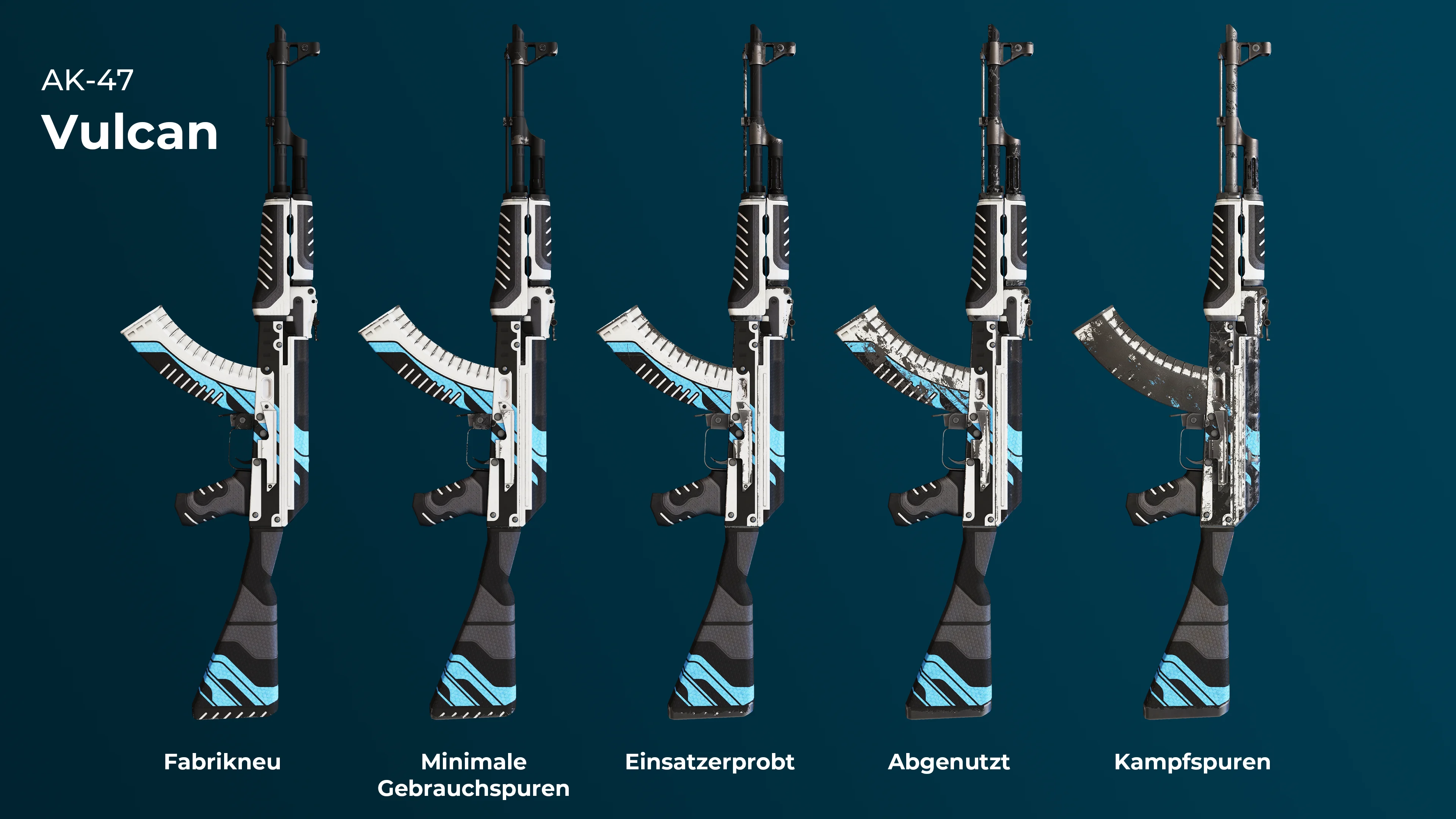 AK-Vulcan Verschiedene Zustände