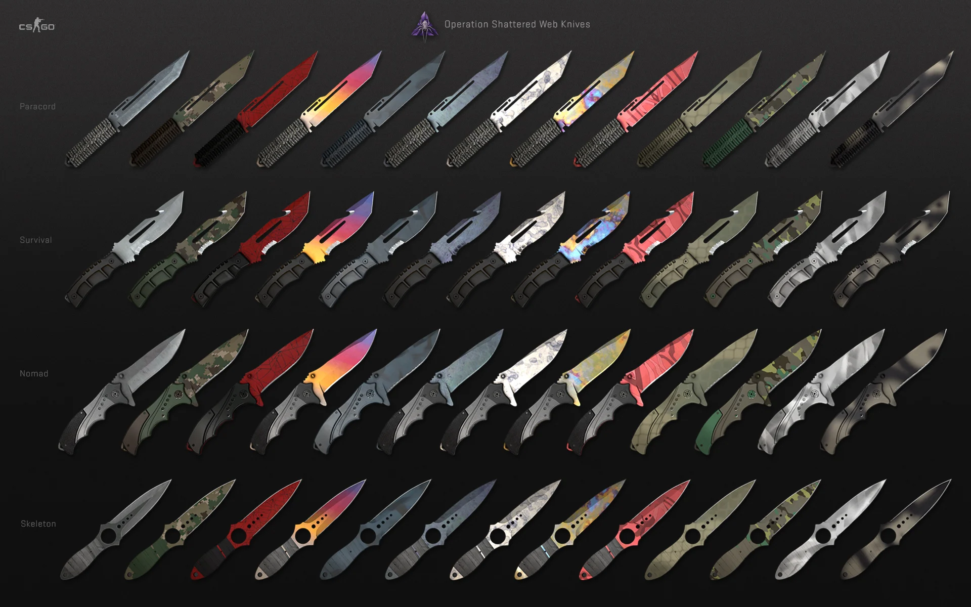 Shattered Web Knives